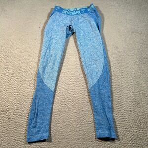 Gymshark Leggings Womens Small Blue Dry Seamless Moisture Management Workout‎